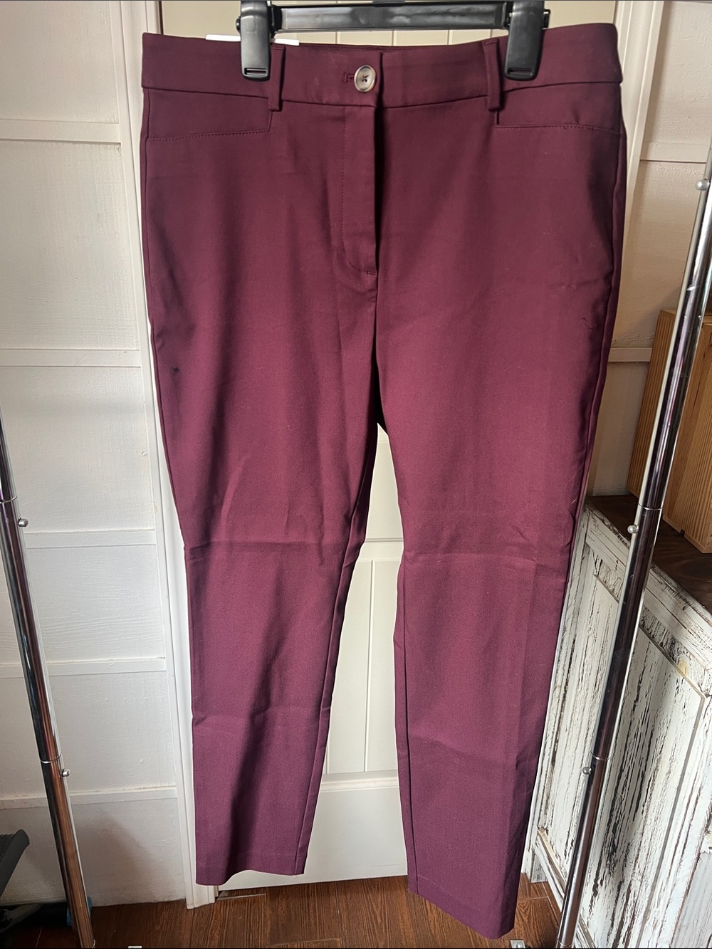 LOFT Maroon Slim Tailored Pants